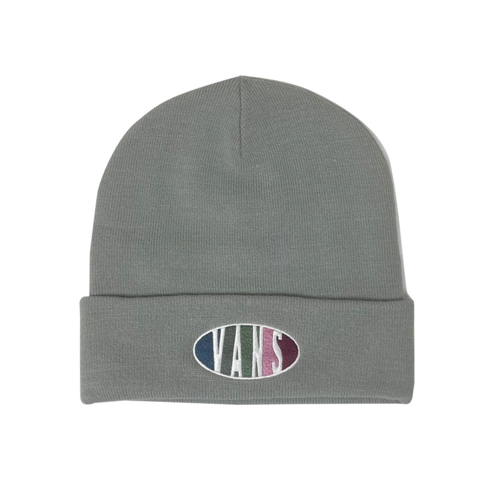 Vans Women Beanie hat Grey Embroidery Logo  New With Tags